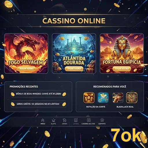 Jogador acessando mesas ao vivo em 7ok