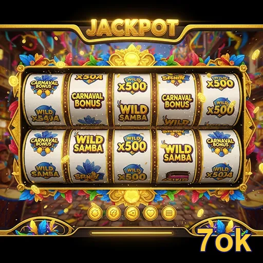Imagem de bônus Carnaval da 7ok, celebrando grandes jackpots e diversão.